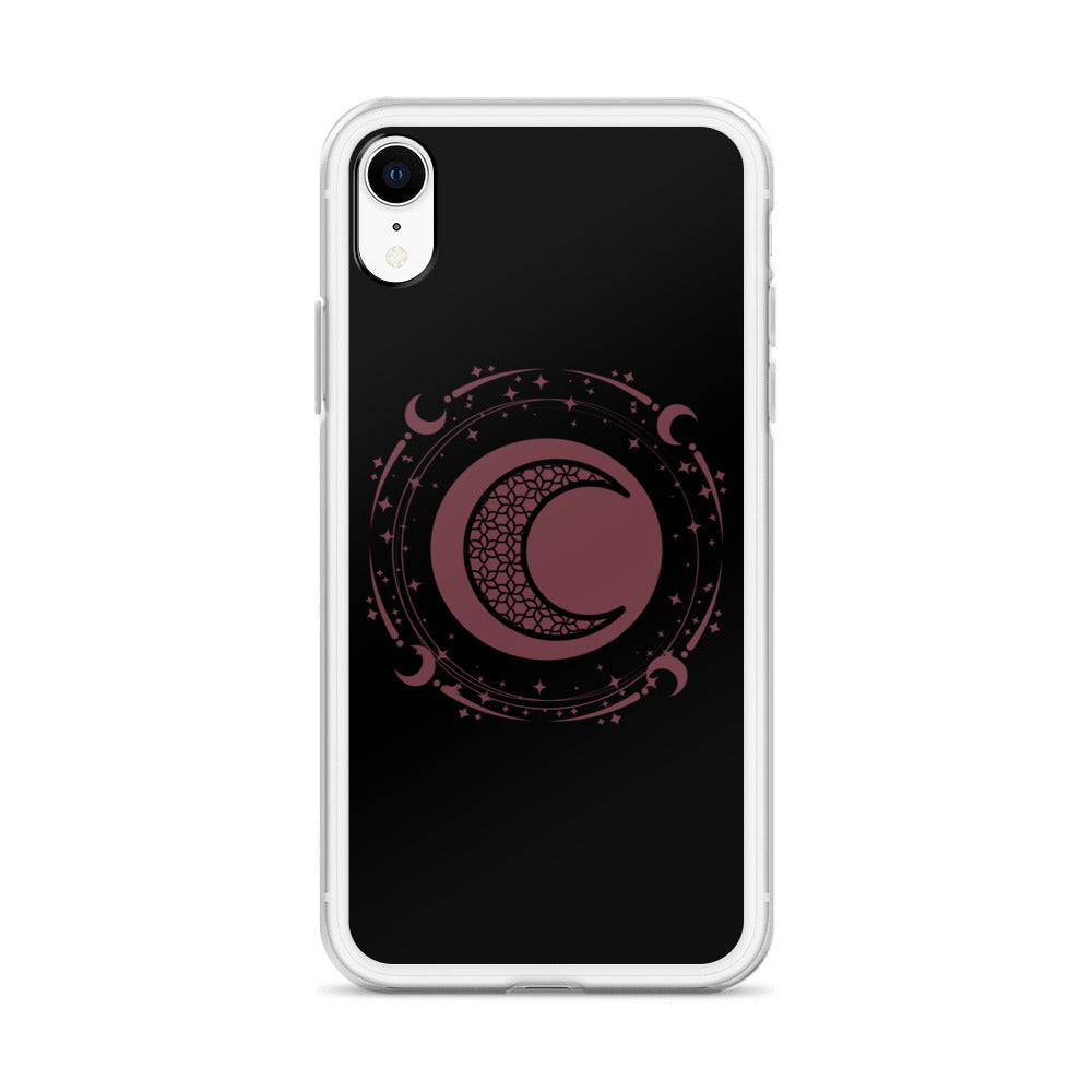 Moon Star Black Purple Peace Clear Case for iPhone®