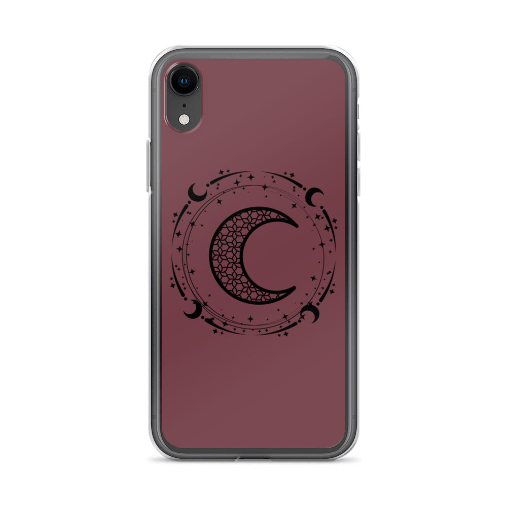 Moon Star Circle Purple Peace Clear Case for iPhone®