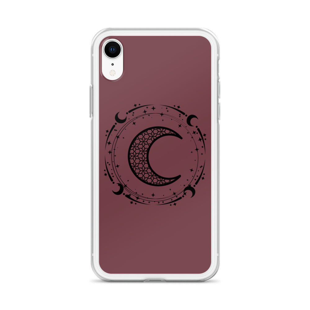 Moon Star Circle Purple Peace Clear Case for iPhone®