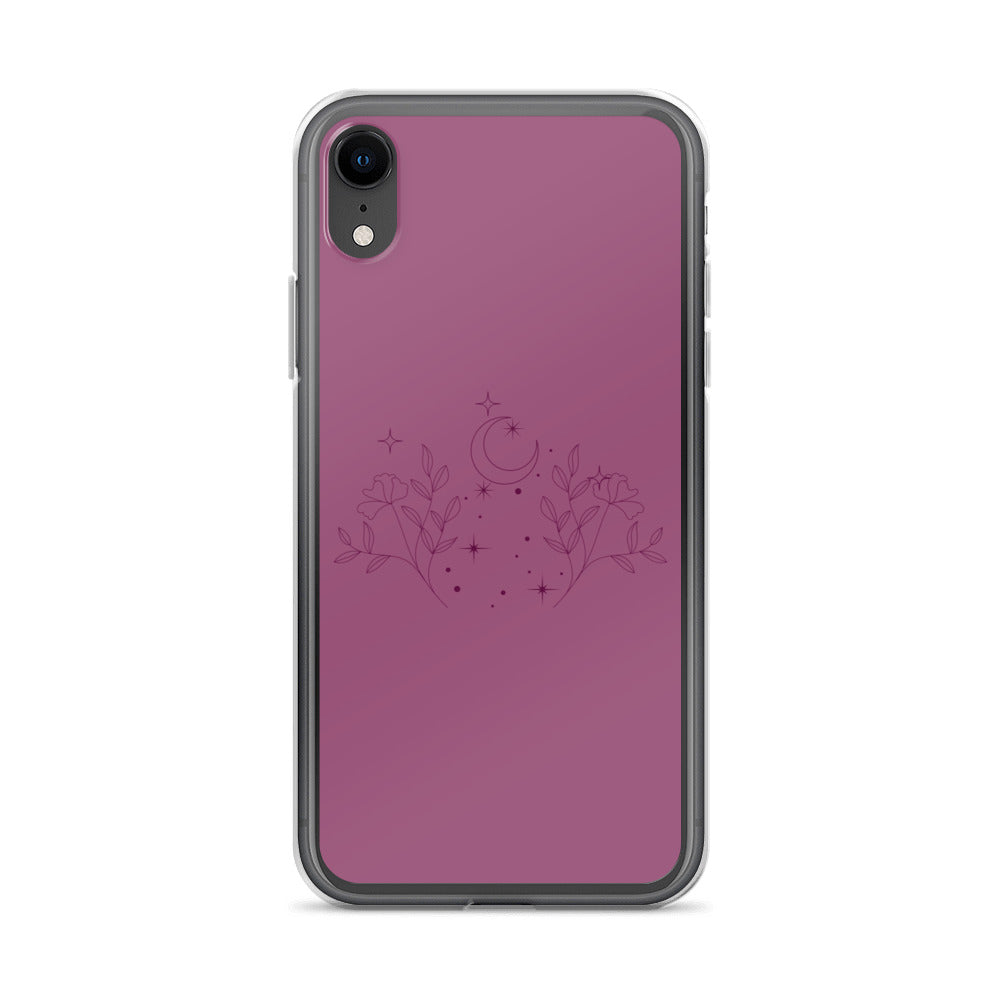 Flower Moon Warm Pink Clear Case for iPhone®