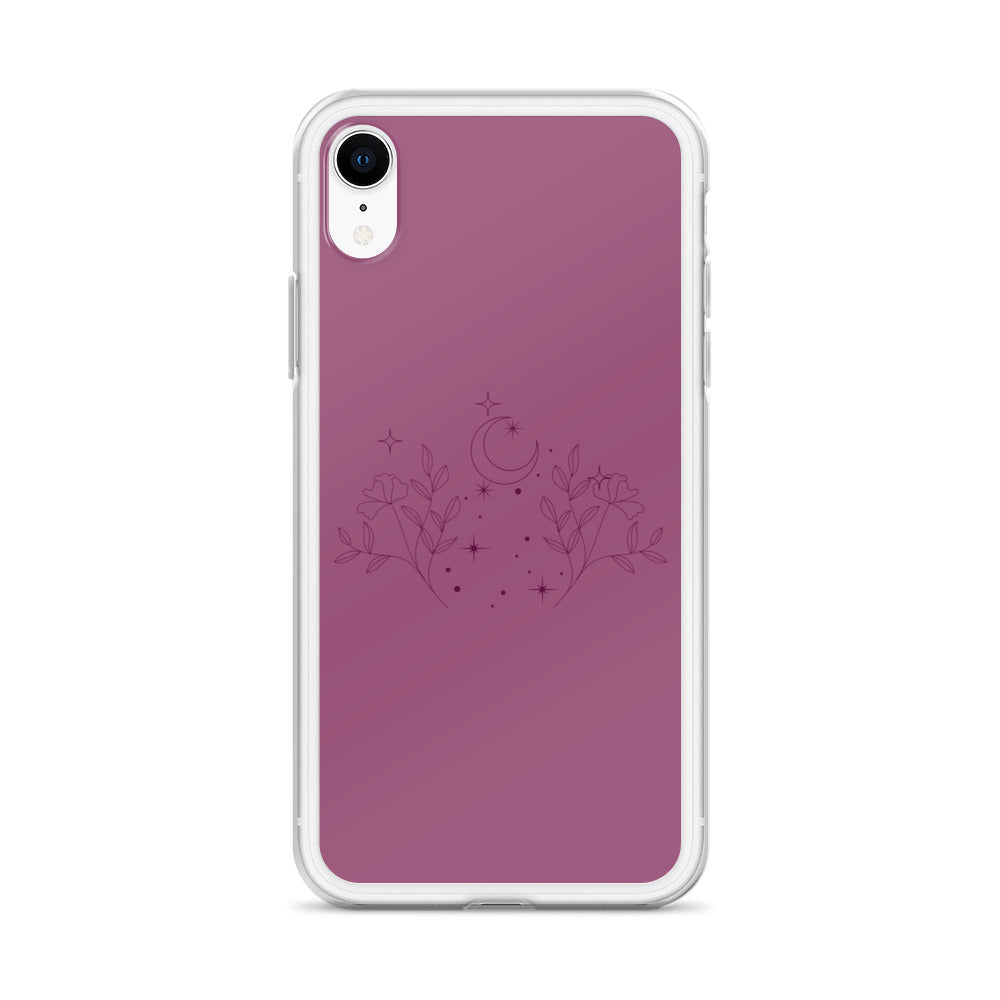 Flower Moon Warm Pink Clear Case for iPhone®