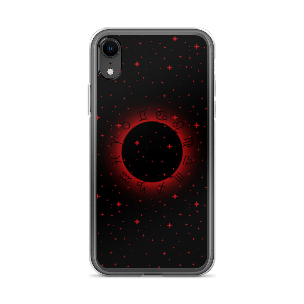 Star Zodiac Black Fire Red Clear Case for iPhone®