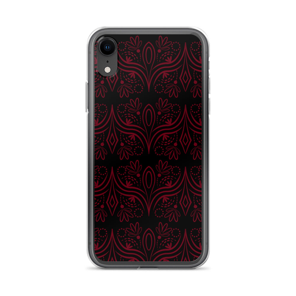 Geometric Black Star Red Clear Case for iPhone®