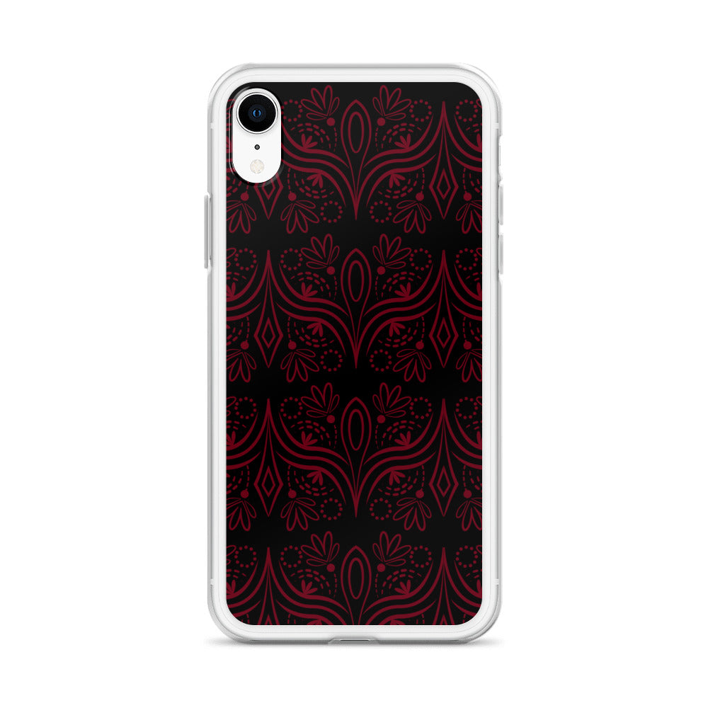 Geometric Black Star Red Clear Case for iPhone®