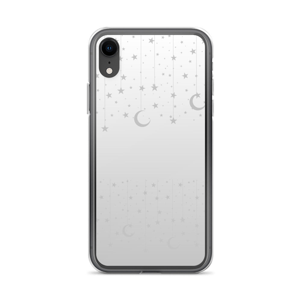 Silver Grey Moon Star Clear Case for iPhone®