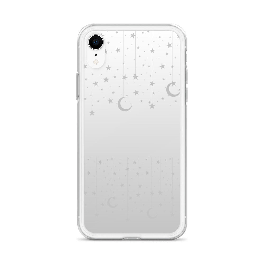 Silver Grey Moon Star Clear Case for iPhone®