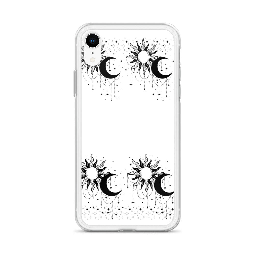 Black White Sun Moon Clear Case for iPhone®