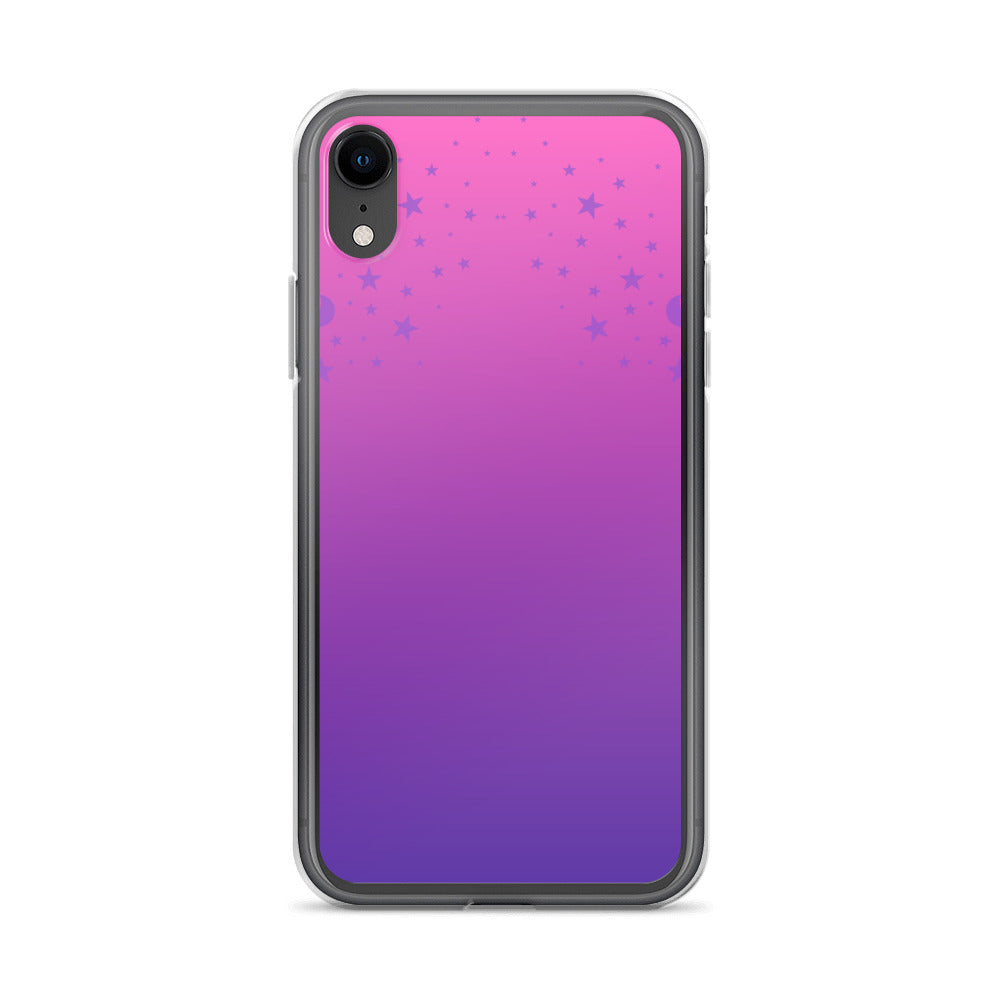 Purple Pink Gradient Star Clear Case for iPhone®