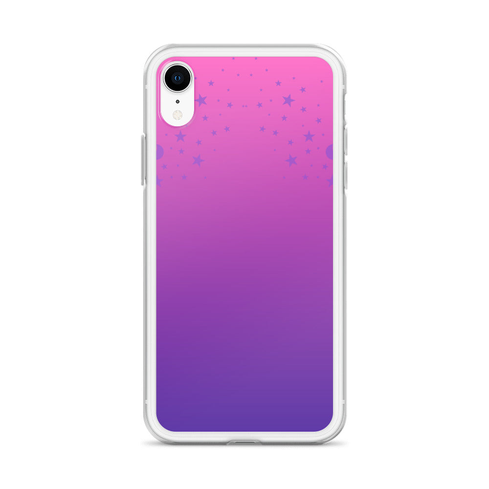 Purple Pink Gradient Star Clear Case for iPhone®