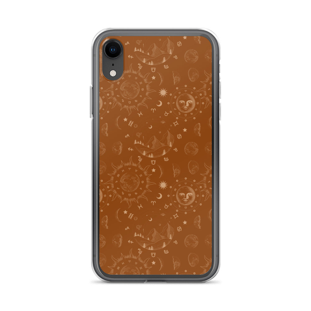 Saddle Brown Moon Galaxy Clear Case for iPhone®