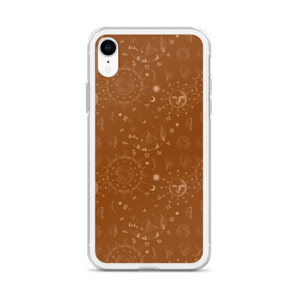 Saddle Brown Moon Galaxy Clear Case for iPhone®