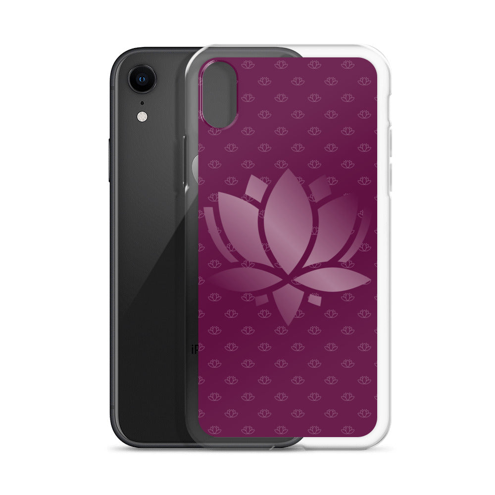 Lotus Flower Purple Power Clear Case for iPhone®