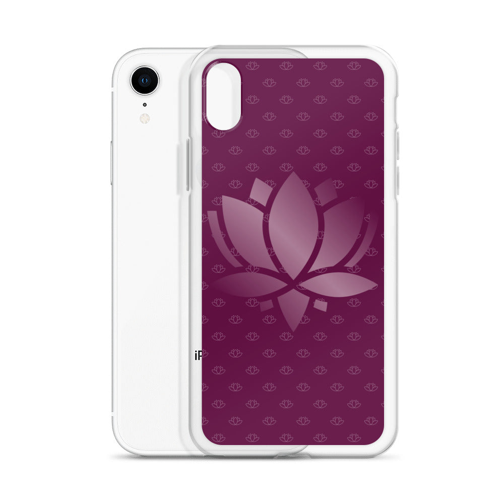 Lotus Flower Purple Power Clear Case for iPhone®