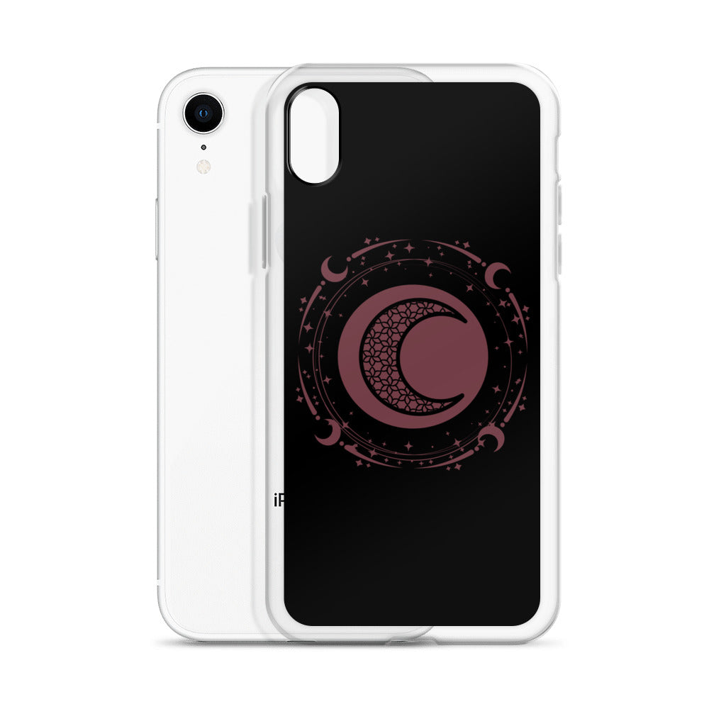 Moon Star Black Purple Peace Clear Case for iPhone®