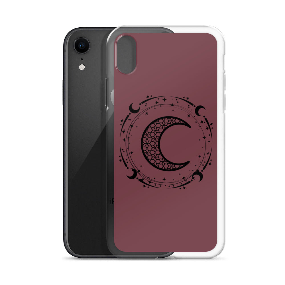 Moon Star Circle Purple Peace Clear Case for iPhone®