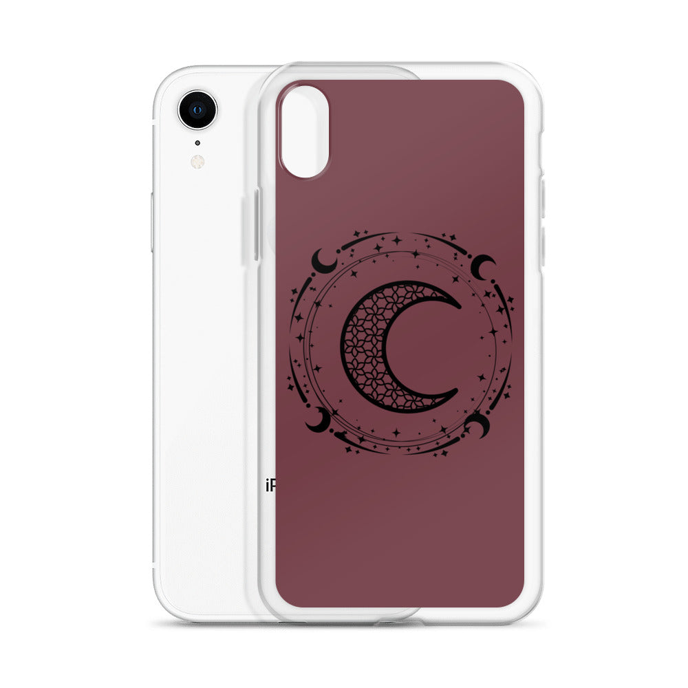 Moon Star Circle Purple Peace Clear Case for iPhone®