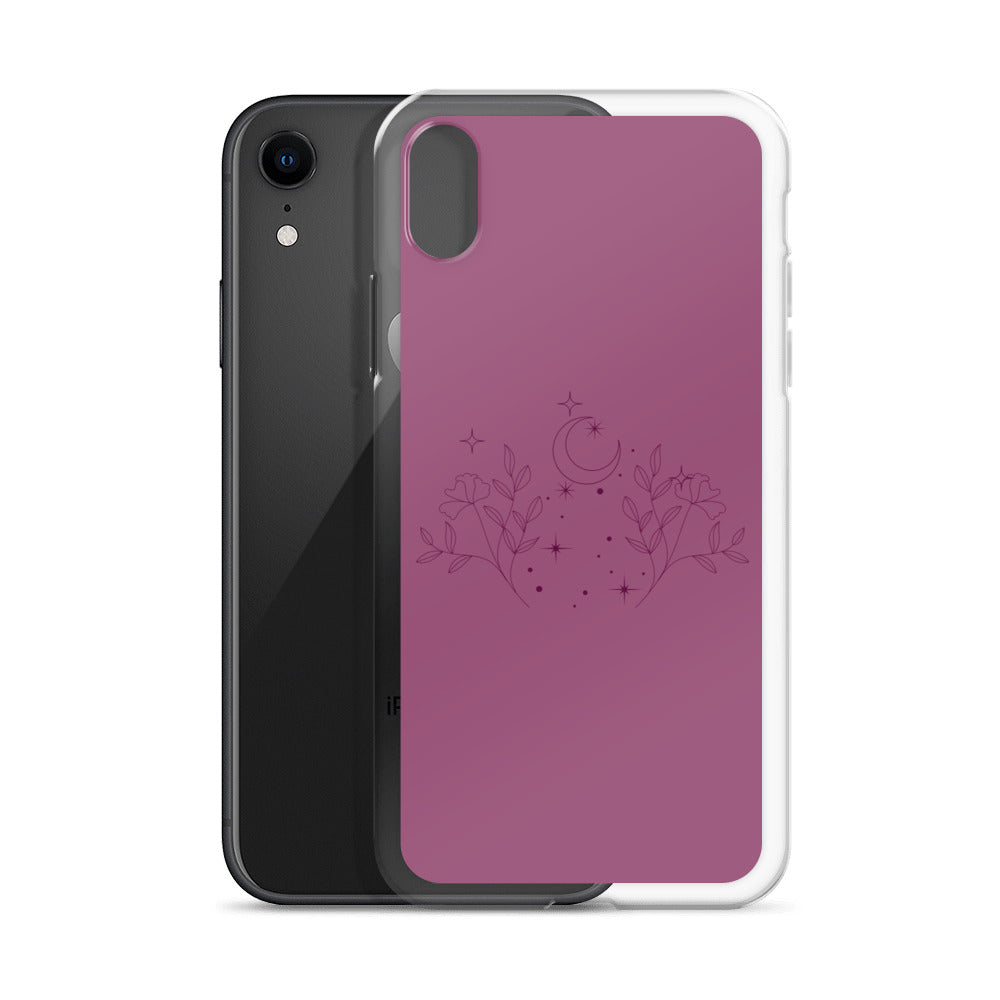 Flower Moon Warm Pink Clear Case for iPhone®