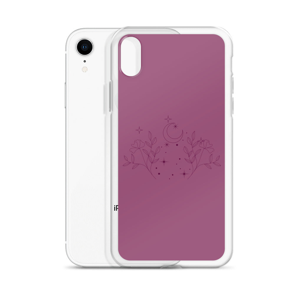 Flower Moon Warm Pink Clear Case for iPhone®