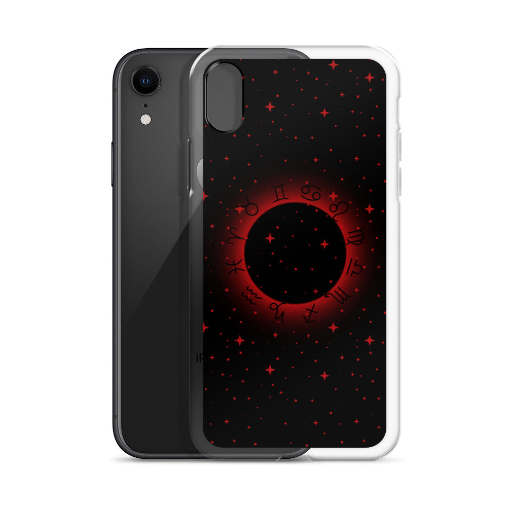 Star Zodiac Black Fire Red Clear Case for iPhone®