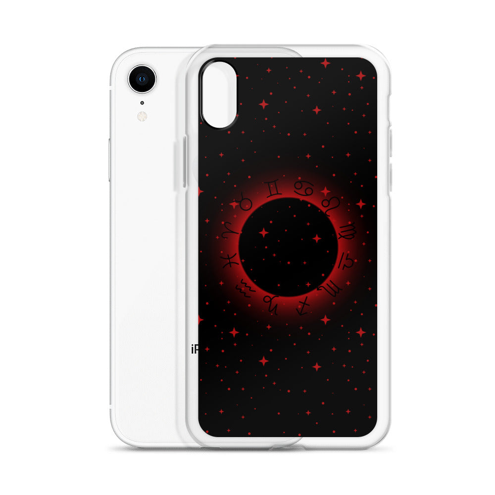 Star Zodiac Black Fire Red Clear Case for iPhone®