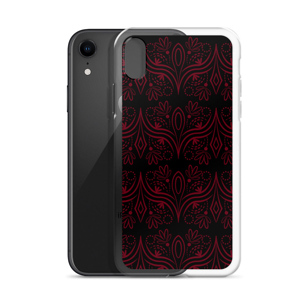 Geometric Black Star Red Clear Case for iPhone®