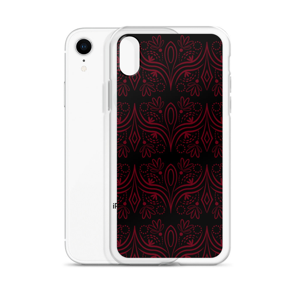 Geometric Black Star Red Clear Case for iPhone®