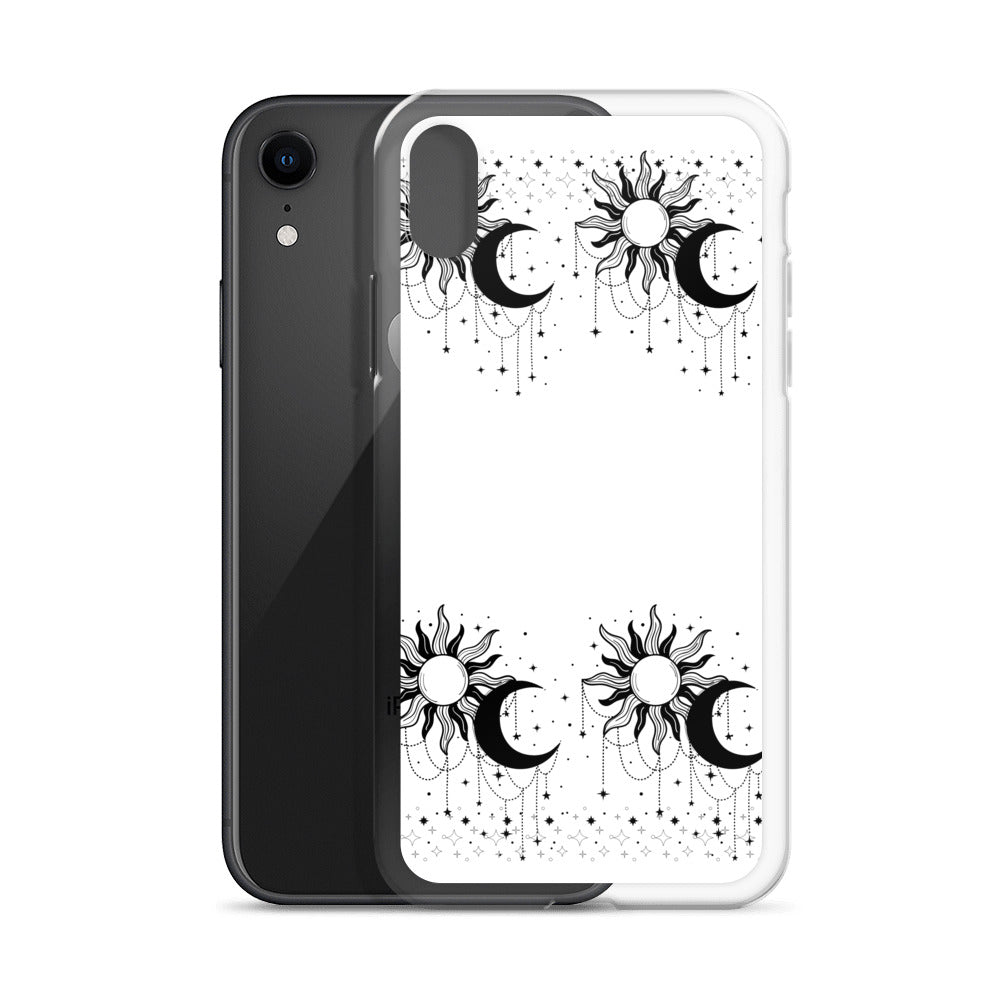 Black White Sun Moon Clear Case for iPhone®