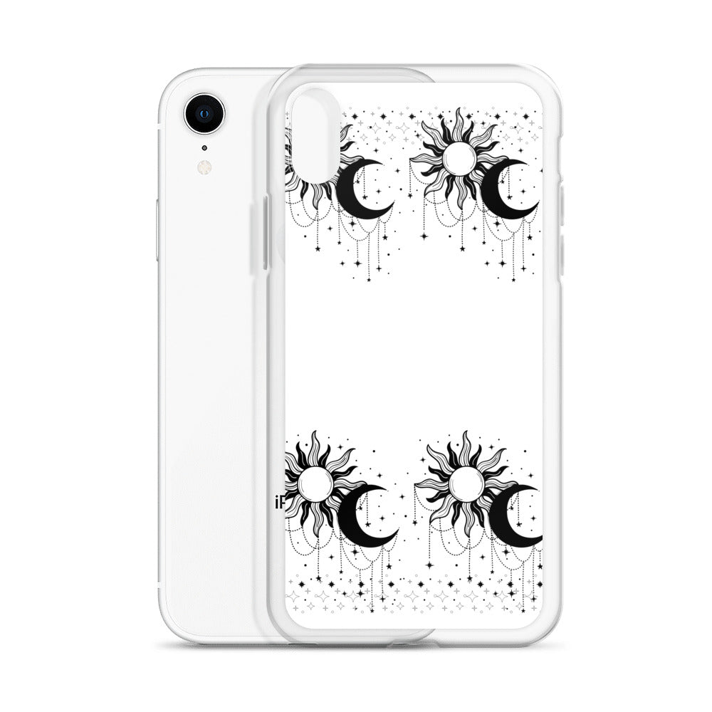 Black White Sun Moon Clear Case for iPhone®