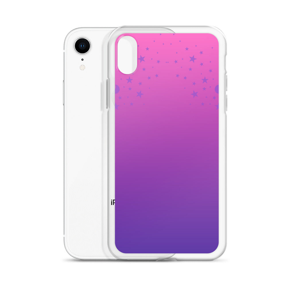 Purple Pink Gradient Star Clear Case for iPhone®