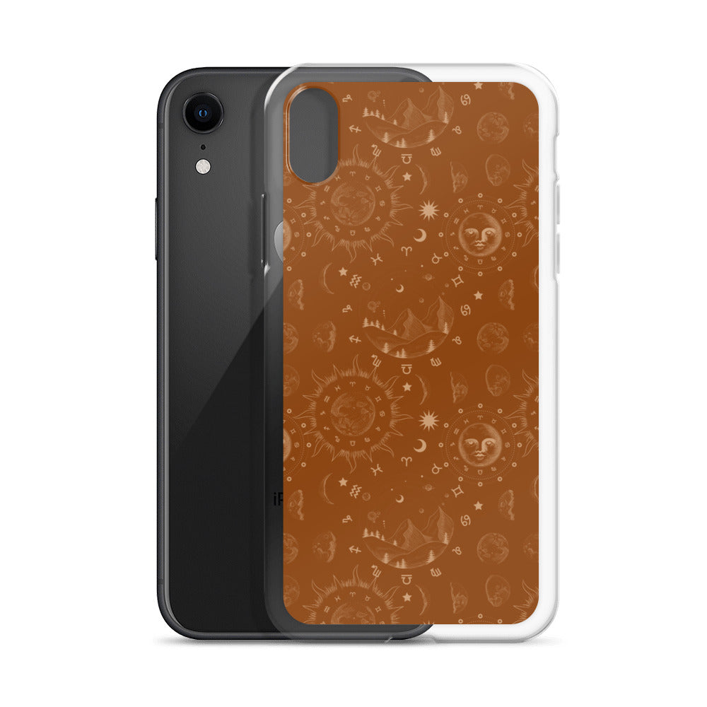 Saddle Brown Moon Galaxy Clear Case for iPhone®