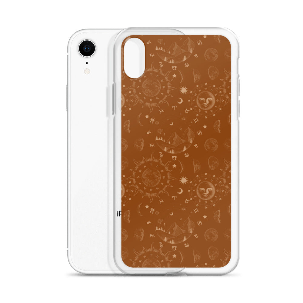 Saddle Brown Moon Galaxy Clear Case for iPhone®