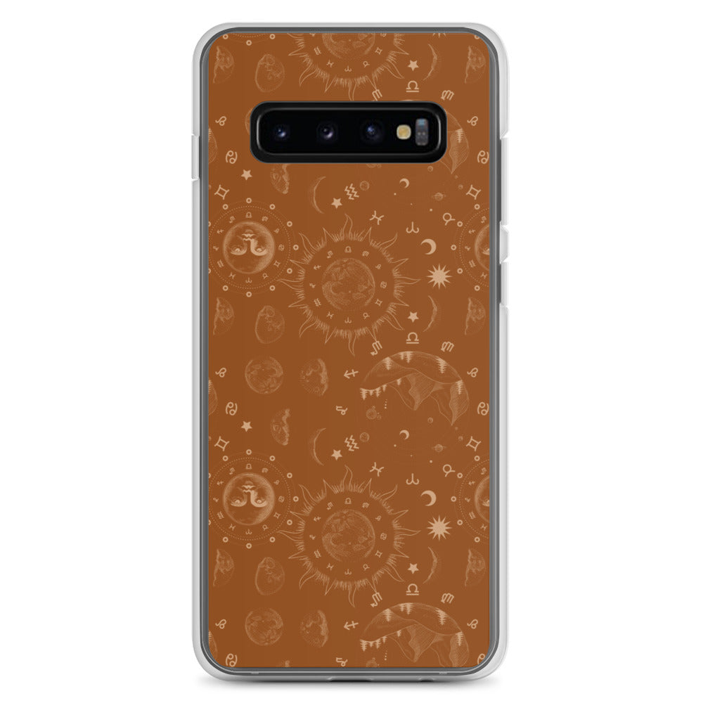 Saddle Brown Moon Galaxy Clear Case for Samsung®