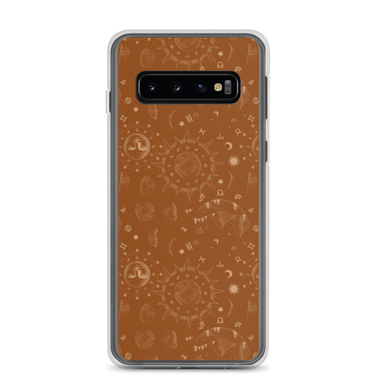 Saddle Brown Moon Galaxy Clear Case for Samsung®