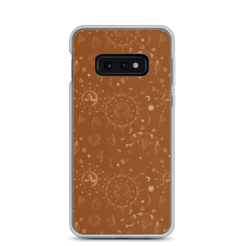 Saddle Brown Moon Galaxy Clear Case for Samsung®