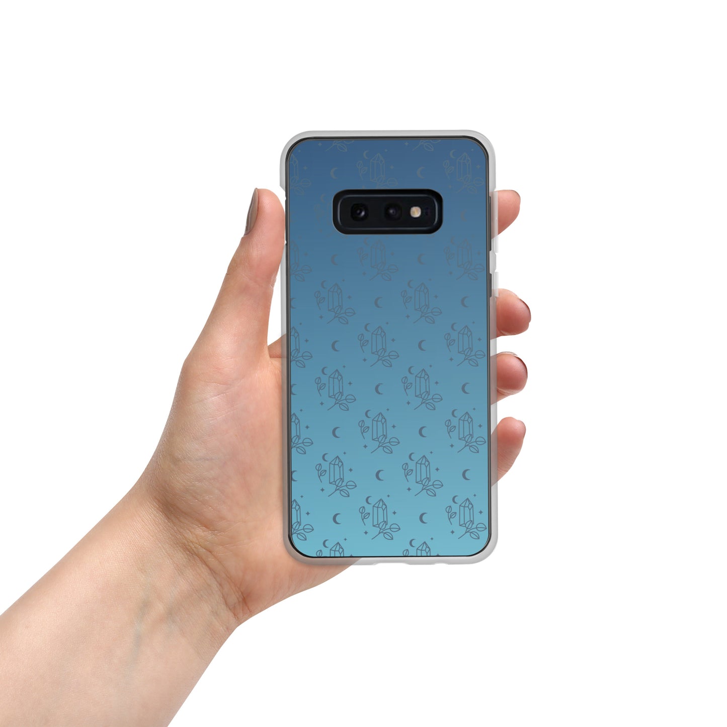 Blue Gradient Crystal Moon Clear Case for Samsung®