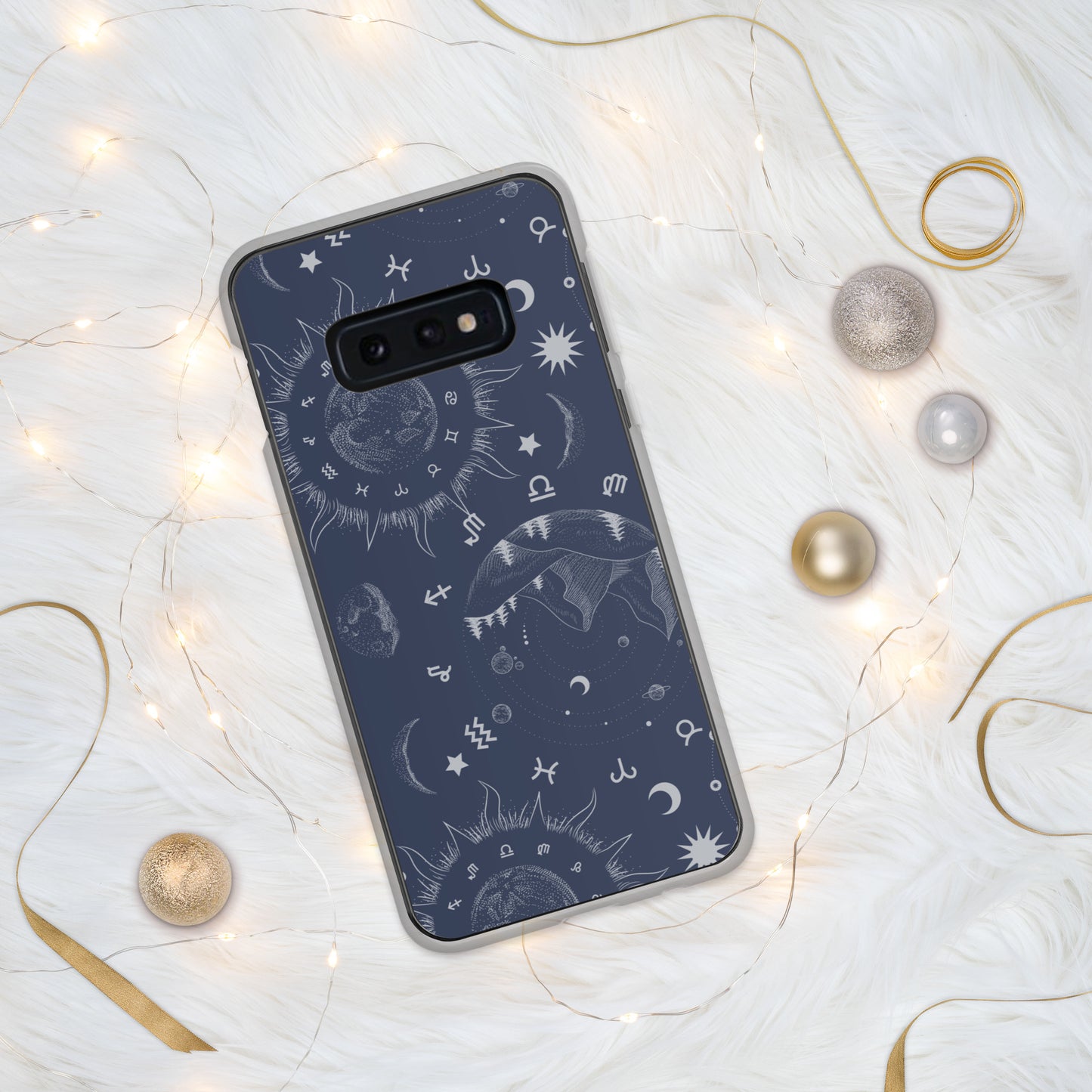 Navy Blue Moon Zodiac Clear Case for Samsung®