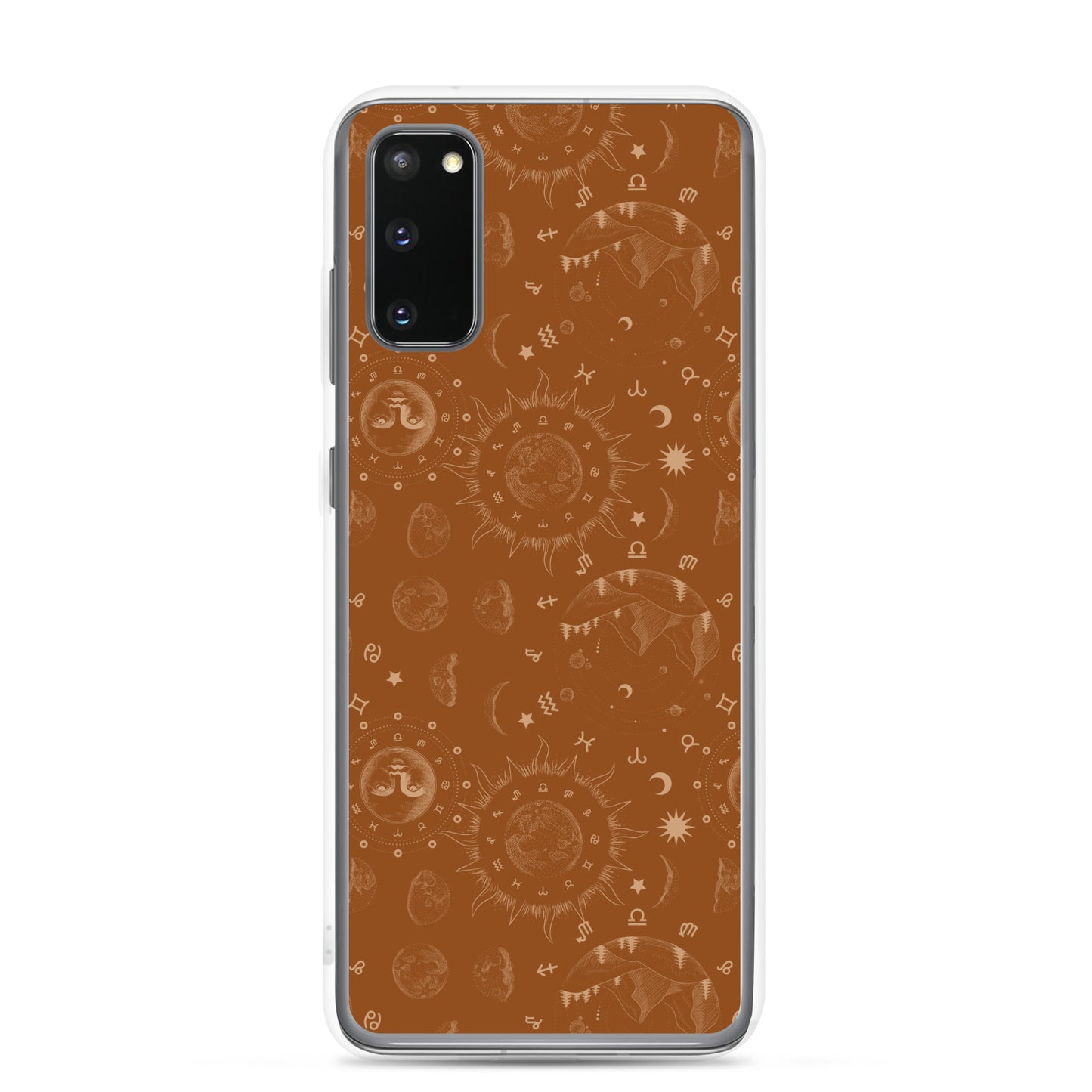 Saddle Brown Moon Galaxy Clear Case for Samsung®