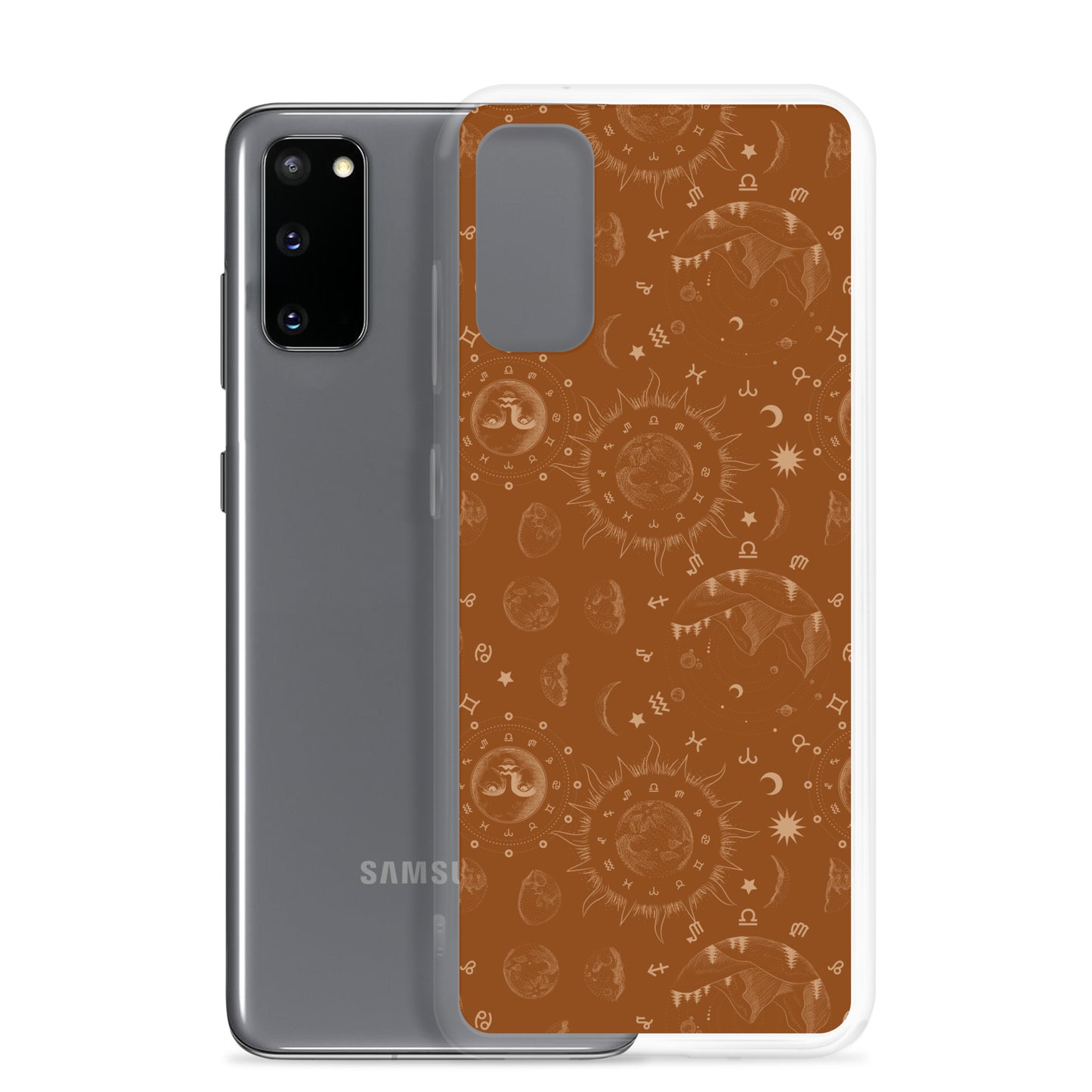 Saddle Brown Moon Galaxy Clear Case for Samsung®