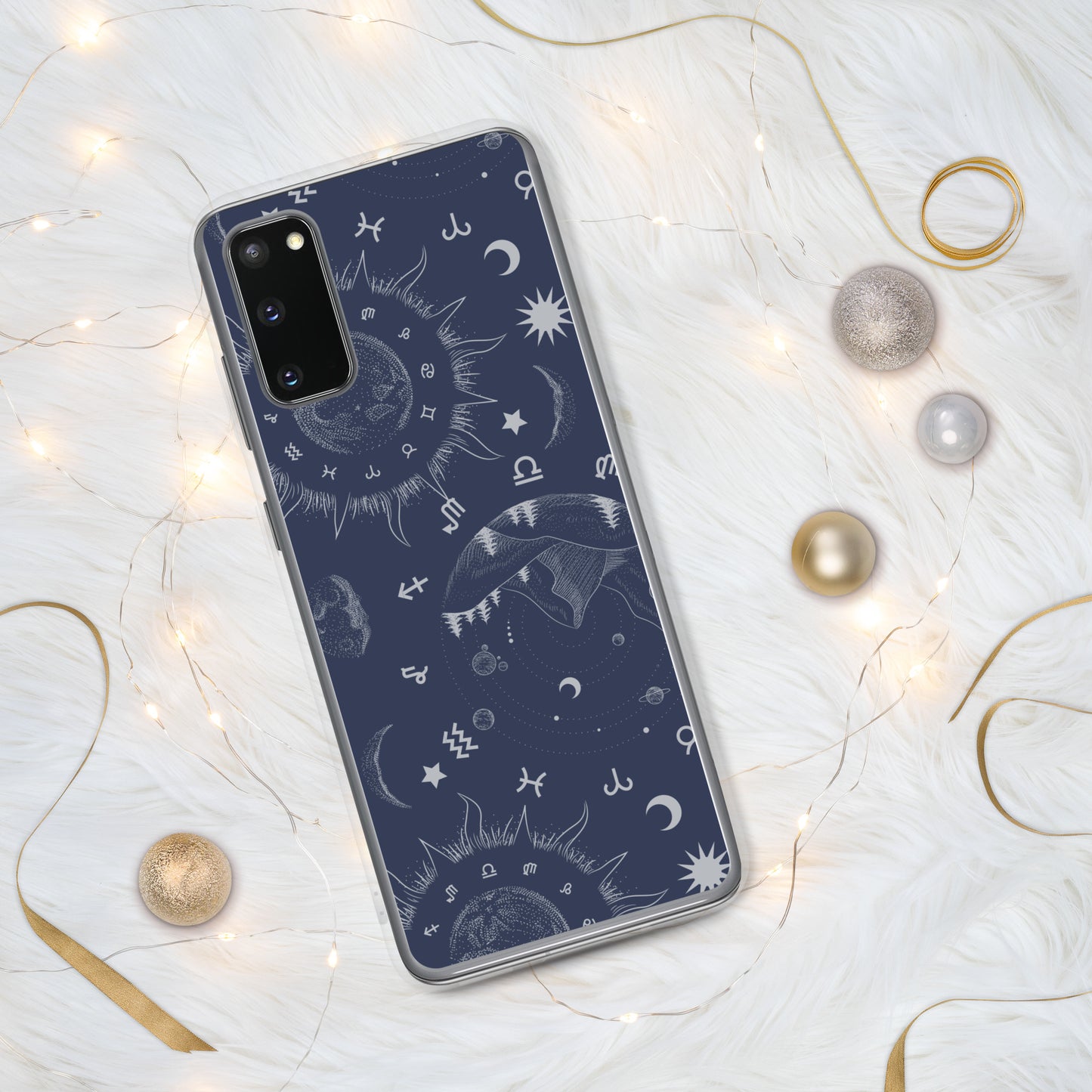 Navy Blue Moon Zodiac Clear Case for Samsung®