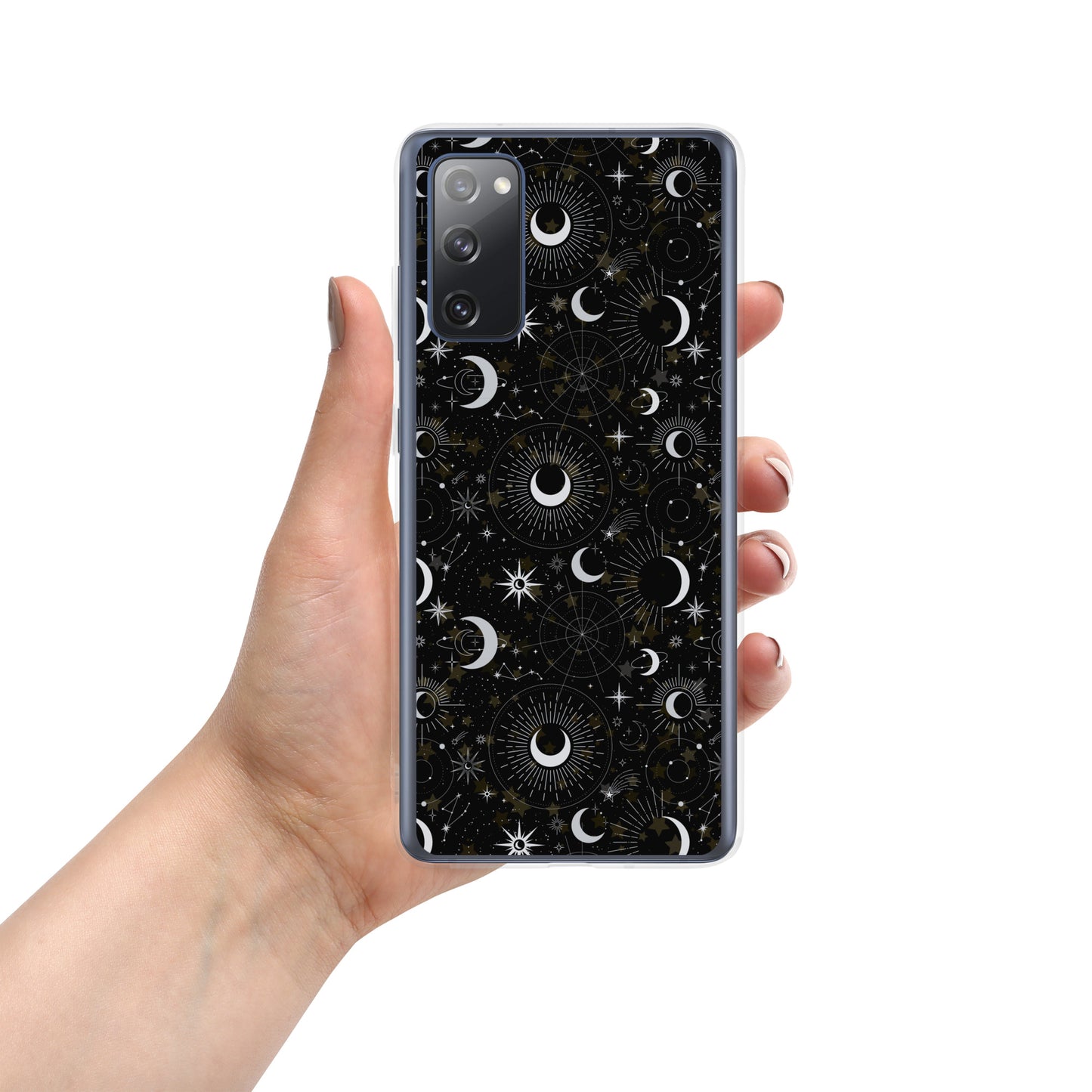 Silver Black Moon Clear Case for Samsung®