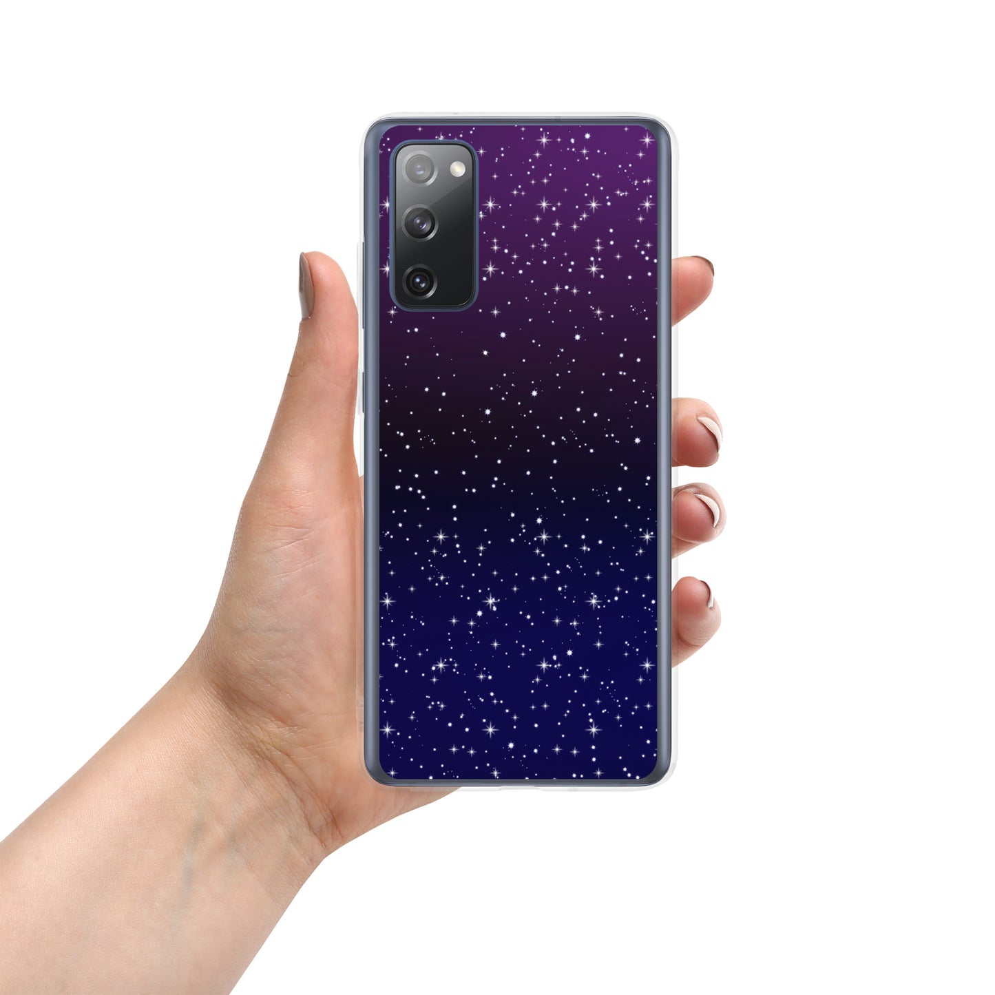 Purple Black Star Galaxy Clear Case for Samsung®