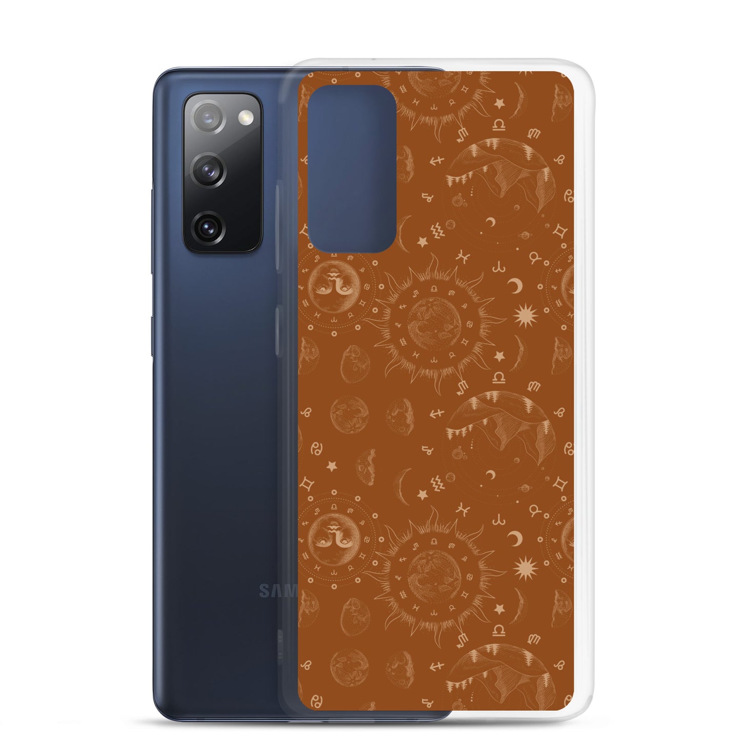 Saddle Brown Moon Galaxy Clear Case for Samsung®