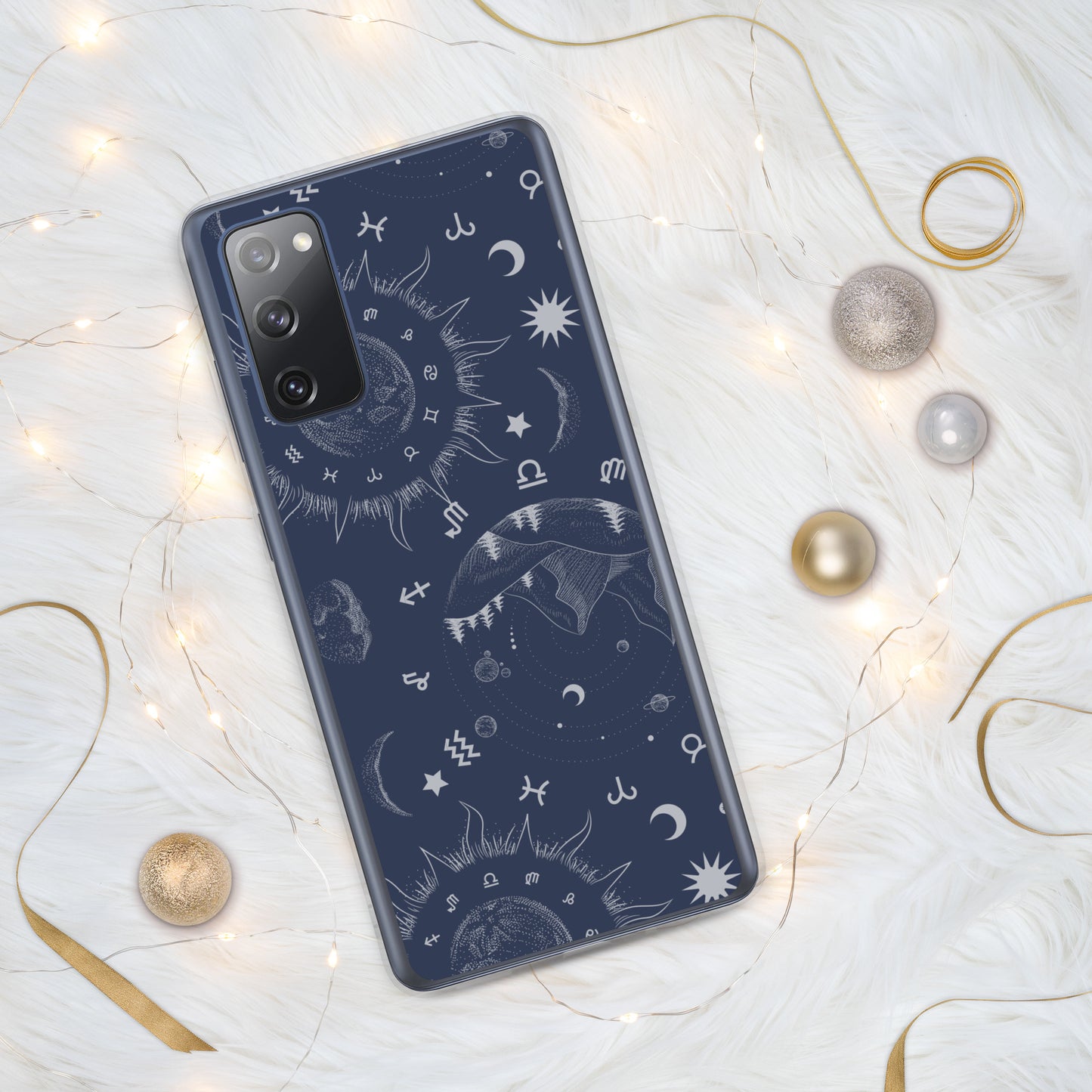 Navy Blue Moon Zodiac Clear Case for Samsung®