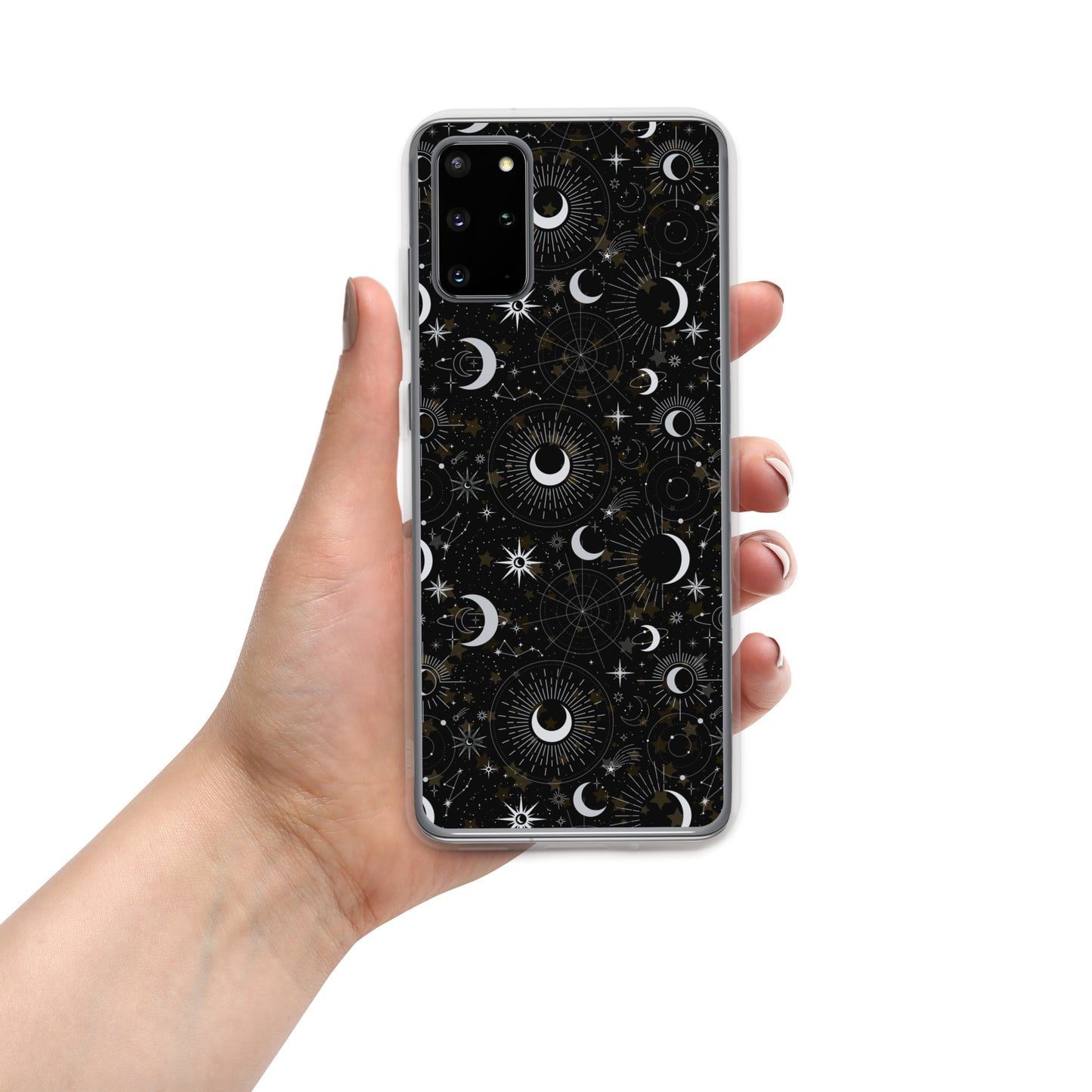 Silver Black Moon Clear Case for Samsung®