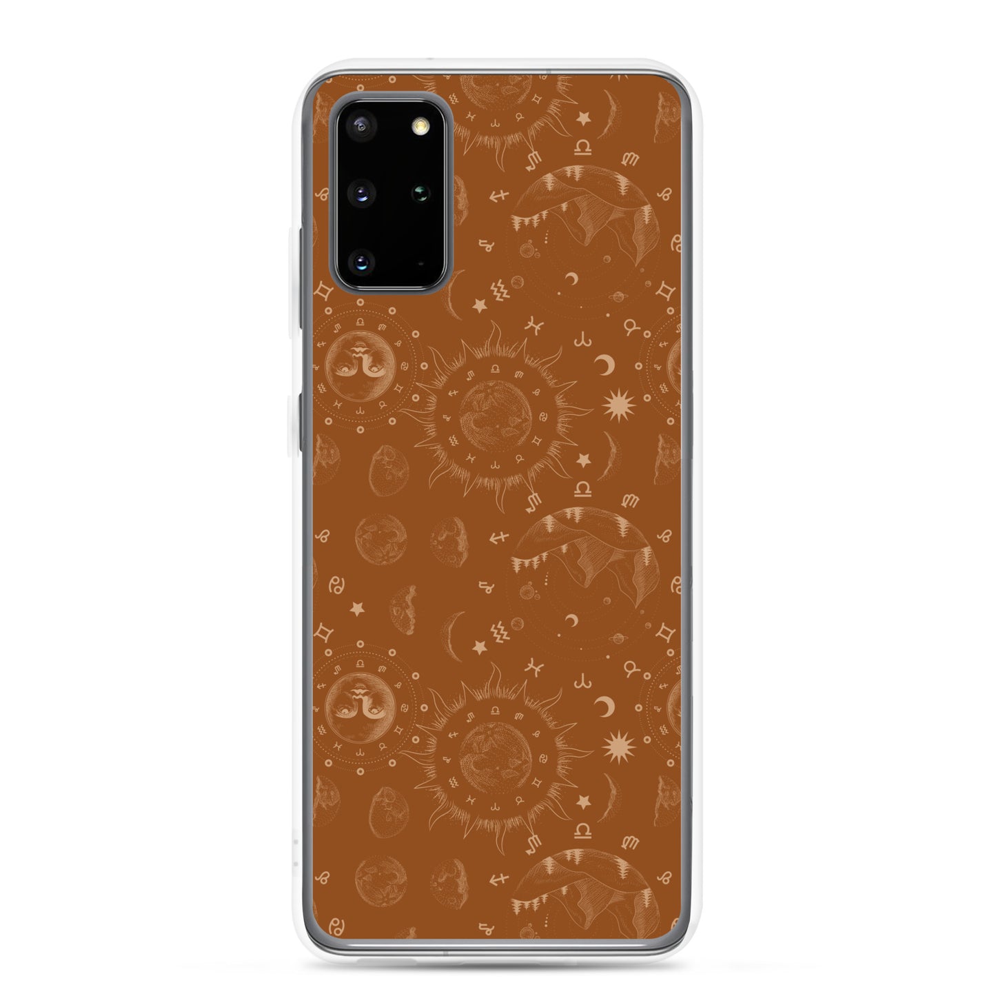 Saddle Brown Moon Galaxy Clear Case for Samsung®