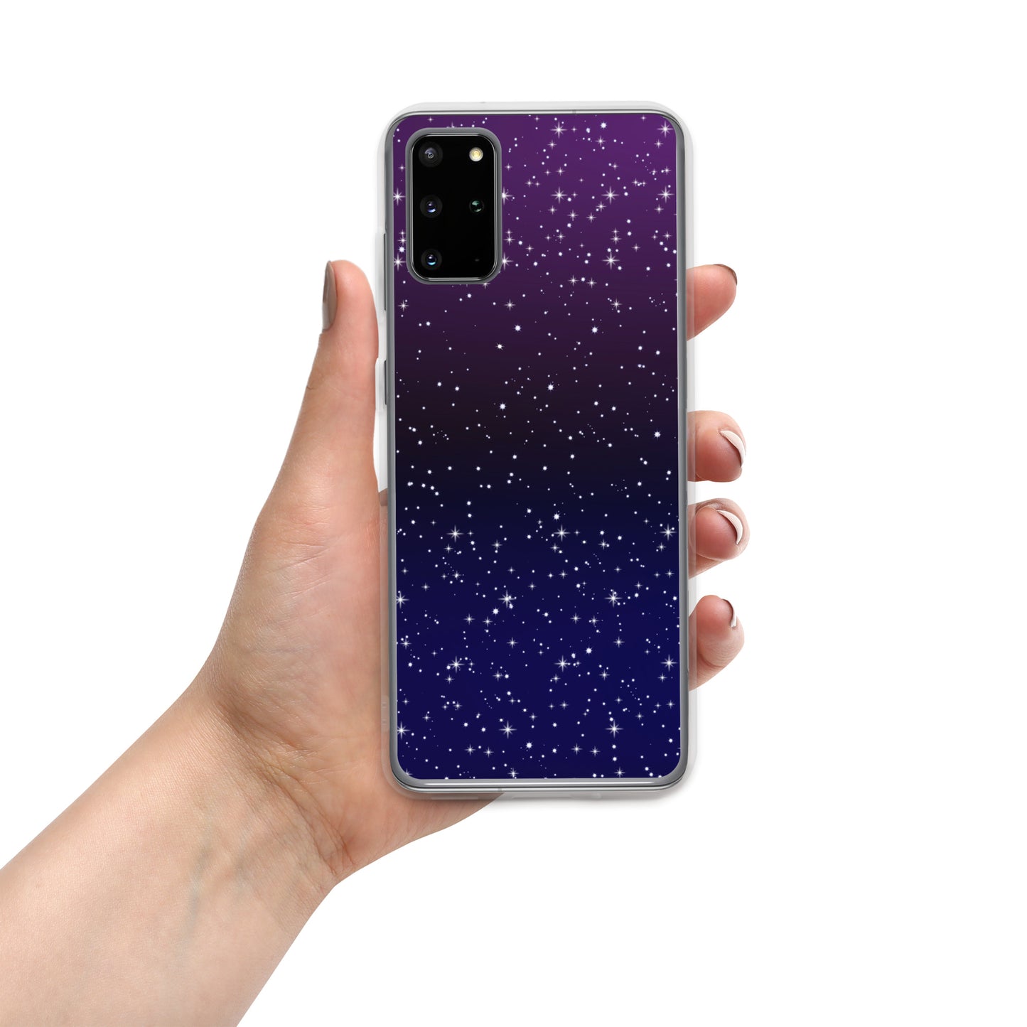 Purple Black Star Galaxy Clear Case for Samsung®