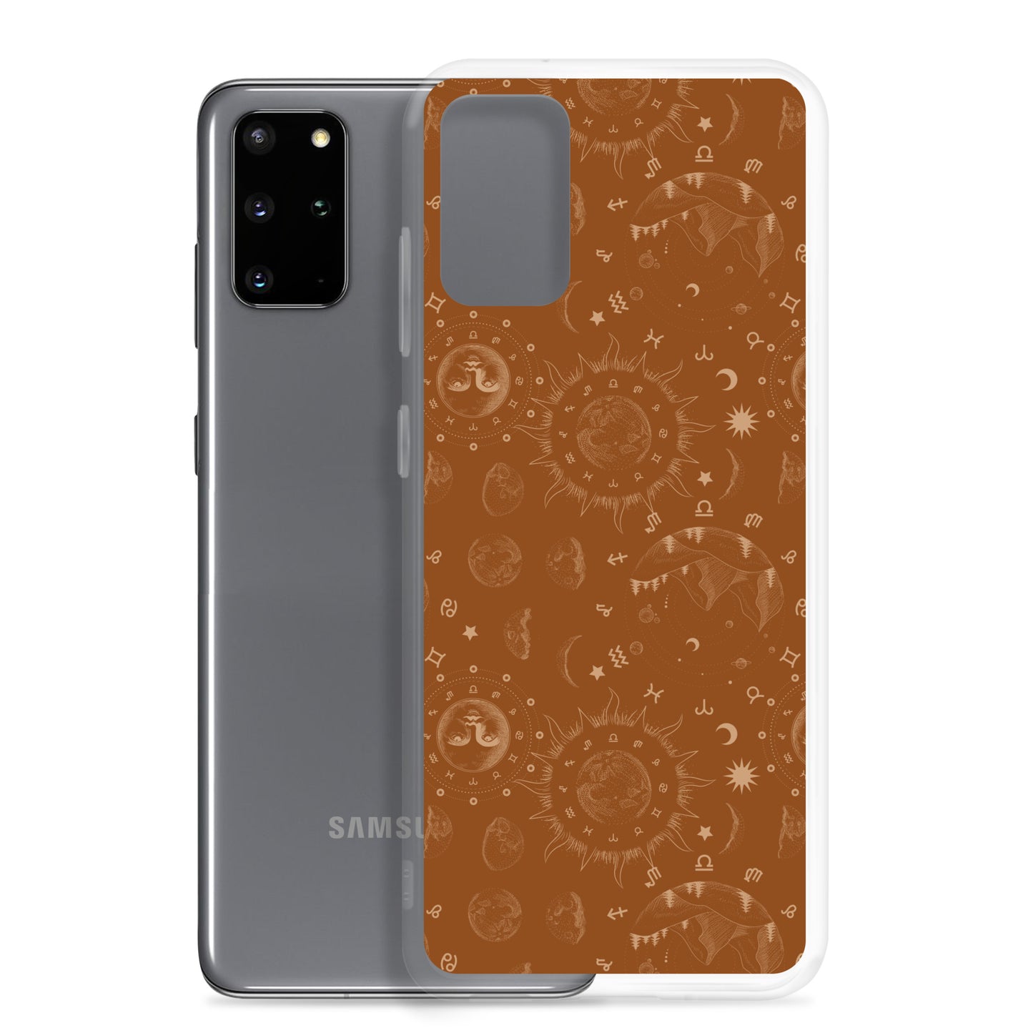 Saddle Brown Moon Galaxy Clear Case for Samsung®