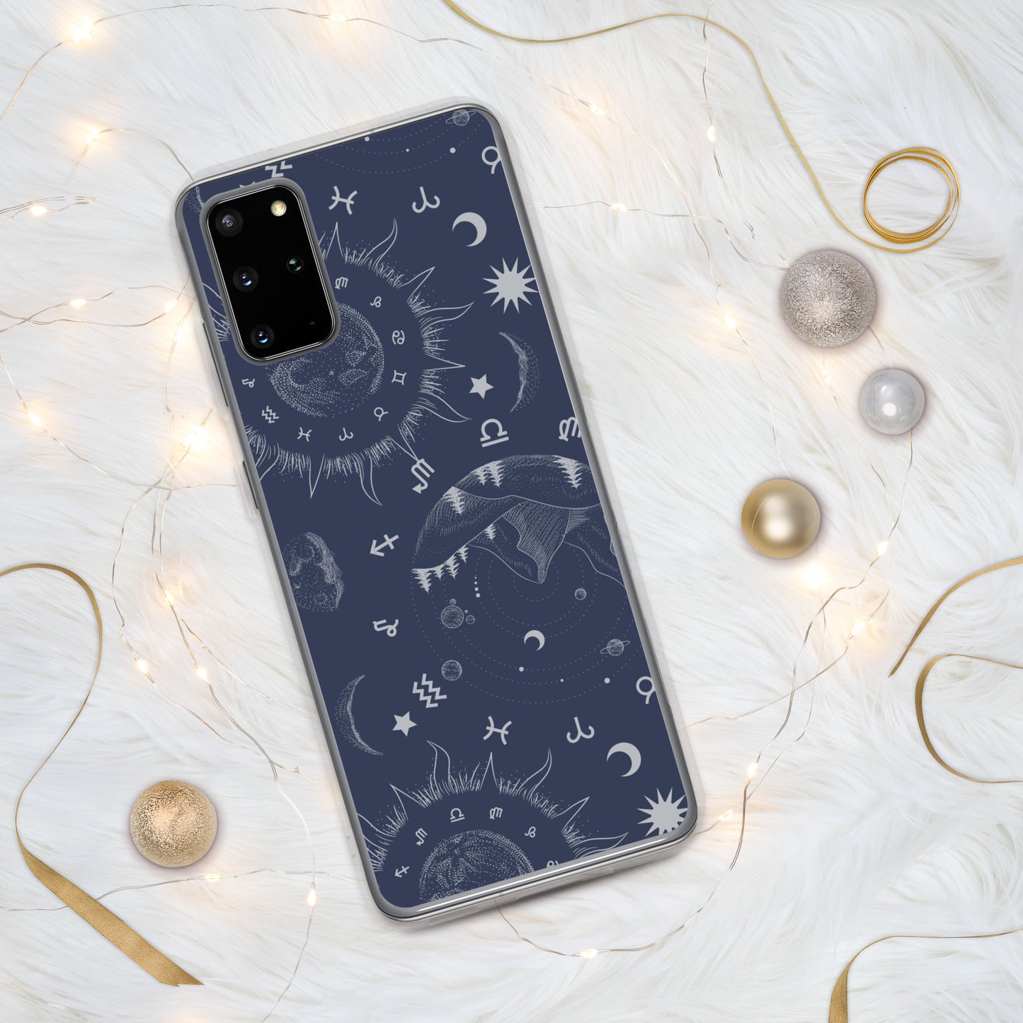 Navy Blue Moon Zodiac Clear Case for Samsung®