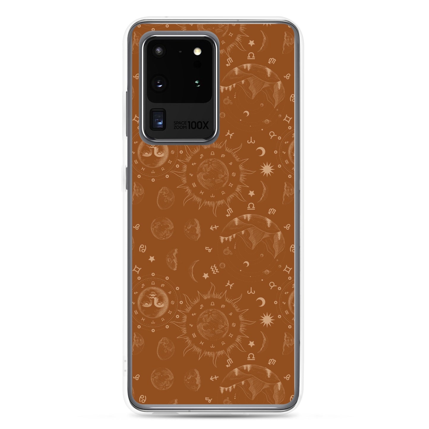 Saddle Brown Moon Galaxy Clear Case for Samsung®