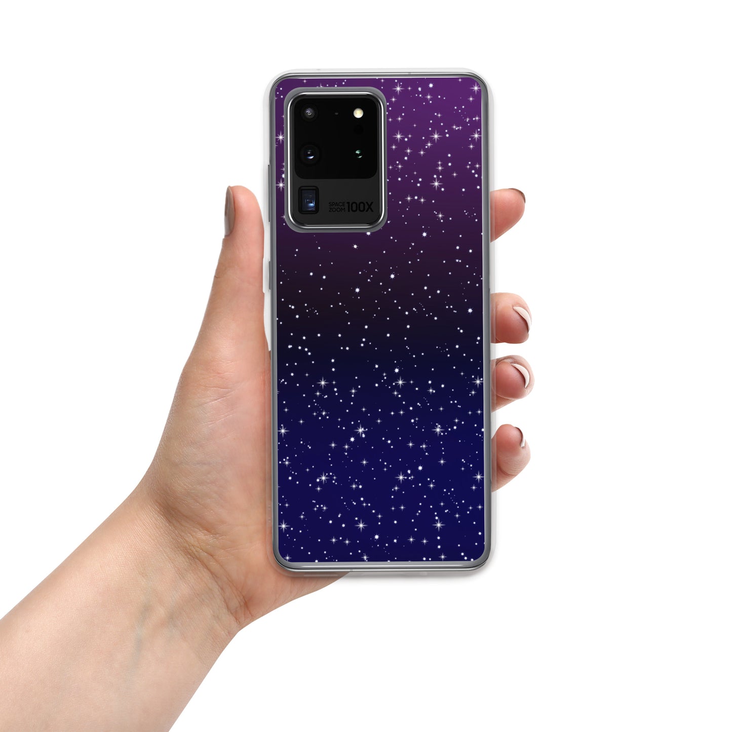 Purple Black Star Galaxy Clear Case for Samsung®